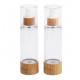 Plastic Luxury Pump Bamboo Lotion Cosmetics Packaging Airless Bottle