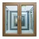 Aluminum Windows Alloy Crank Handle Double Trade Casement Window With Burglar