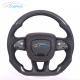 Black Interior Dodge Carbon Fiber Steering Wheel Challenger Perforated Leather