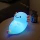 Modern Home USB Night Light Hexagonal Dinosaur Baby Fish LED With Touch Sensor Colorful Silicone Rechargeable Light