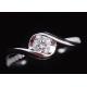 Round Cut 0.46ct Real Diamond Jewellery Ring 14K White Gold Material ODM