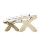 Raised Cat Dog Feeding Bowl with Stable Bamboo Wood Stand