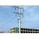 Scar Electrical Power Transmission Steel Poles 35KV With Flange Connection