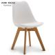 Italian Modern Nordic Dining Chair 4.3KG Low Back Plastic Molded Side