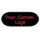 Custom Logo Name Text Embroidered Patch Applique Sustainable twill fabric Background