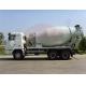 Air Pressure Ready Mix Cement Truck 10-12CBM , Water Supply Mobile Concrete Batch Truck