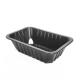 214 X 138 X 60MM Disposable Rectangular Trays Black Disposable Plastic Meal Tray