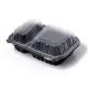 800ml 29oz Transparent PP Hinged Lid Microwave Container 9.1''X7''X3''