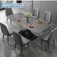 Non Corrosion Apartment Minimalist Marble Dining Table Metal Rectangular