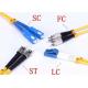 Single / Multi Mode Fiber Optic Patch Cord SC/LC/ST-UPC/APC 9/125 LSZH