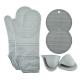 Silicone Oven Mitts And Pot Holders Set Heat Resistant To 450℉ Extra Long 15 Inch Professional Silicone Baking Gloves