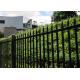 Black 2.4m Wrought Iron Fence Panel Steel Metal Picket Ornamental