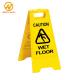 Customized Foldable Caution Wet Floor Sign Board 630*300mm A Shape Yellow