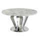 Marble Top Luxury Modern Dining Tables Stainless Steel Dinner Table