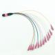 12 Fibers Multimode Fiber Optic Cable 0.9mm OM4 MPO To LC Simplex For Cassettes