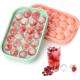 Ice Cube Tray 2 Pack Flexible Silicone 22 Ice Balls Maker With Lid BPA Free