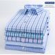 Custom Logo Slim Fit Men's Dress Shirts 100% Cotton Plaid Long Sleeve Shirt for Men 2022