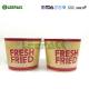 Disposable food grade paper popcorn buckets container for take away food packaging