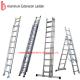 6063 Aluminum Extension Ladder En131 Certificated 135kg Max Loading Capacity