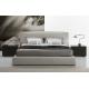 Italy Modern Soft Grey Fabric King Size Bed Furniture