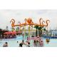 Customized 8m Height Octopus Spray  For Aqua Water Playground Equipment