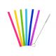 Heat Resistance Silicone Household Products Reusable Smoothie Straws Straight Shape
