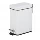 White Indoor Trash Can 5L Foot Operated Garbage Bins  Ash Container