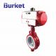 2-12in High Temperature Medium Pressure Cast iron Pneumatic wafer  butterfly valve in stock
