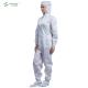 75D 100D White Anti Static Garments Coverall Zipper Lapel Jacket Pants