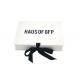 White Flat Folding Ribbon Magnetic Closure Gift Box Easy Transportation For Dress Packaging