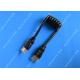 Black 8 Pin High Speed HDMI Cable , Gold Plated Multimedia HDMI To HDMI Cable
