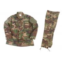 Pleated Back Military Camo Outfit , Desert Camouflage Uniform With Sleeve Pocket
