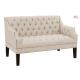 Event wedding hot sale french love seat wooden tufted long back wedding love seat