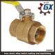 Cast NPT Full Port Private Label on Handle 4 Inch Brass Ball Valve