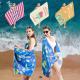 Colorful Custom Sublimated Towels , Mens Beach Towel Sublimation Non Stick Sand