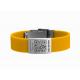 Creative Silicone Medical ID Bracelets / QR Medical Alert Bracelets With Engraving Tag