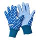 Construction Blue PVC Dotted Garden Work Gloves for Home- and DIY Projects C3819-B