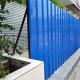 blue corrugated 0.426mm roof steel sheets use as fencing wall in road