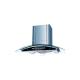 Stainless Steel Glass Arc Chimney Hood Electric Wall Mounted Range Hood Low Noise Function 183W 18-20 m3/min