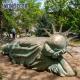 Liberty Lying Diagonally Bronze Garden Sculptures In Park