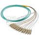 12 Cores Fiber Optical Jumper Fiber Pigtail Cable OM3 SC UPC Square Head