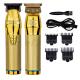 Gold Zero Gapped Cordless Hair Trimmer 10W Rechargeable Skinsafe