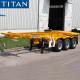 Tri Axle Skeleton Container Chassis 20ft Shipping Container Trailer