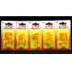 Number Birthday Candles 0-9 Yellow Candle with Orange color Stripe Painting