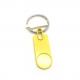 Zinc Alloy Metal Keychain Holder Yellow Color 19x79x6mm