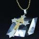 Fashion Top Trendy Stainless Steel Cross Necklace Pendant LPC387