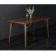 Six - Seat Dining Room Furniture / Solid Wood Dining Table 1500X750X750mm Measure