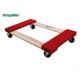 Popular Red Hardwood Carpet End Dolly , Wheeled Dolly For Moving Furniture