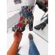 Colorful Snake Prints Waterproof Ladies High Heeled Boots Peep Toe Lace Up