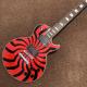 Custom Grand LP Style Electric Guitar G-Zakk Wylde Bullseye in Cherry Sunburst Windmill Painting Chrome Hardware